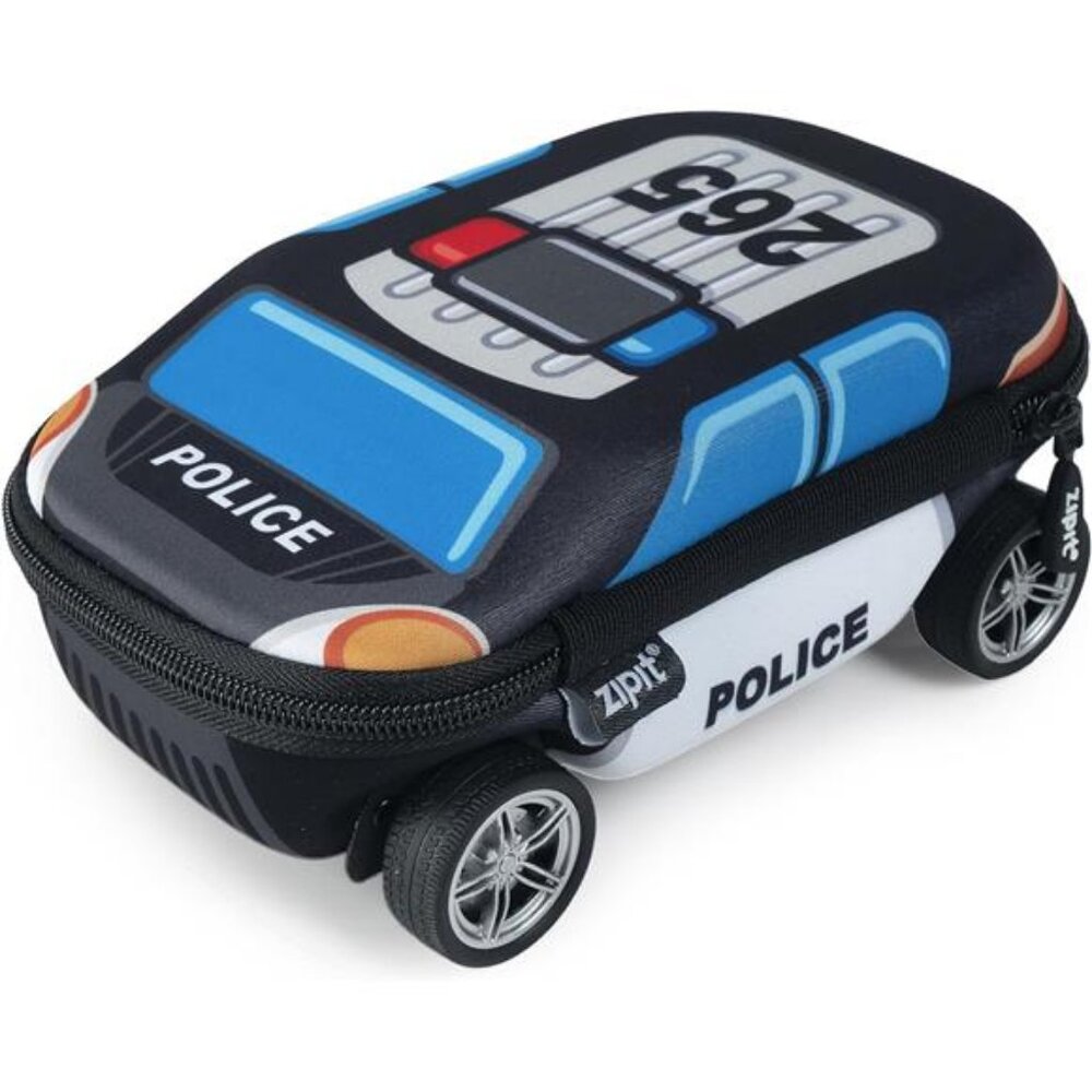 ZIPIT Police‎ Car Pencil Case for Boys, Large Capacity Pencil Box for School